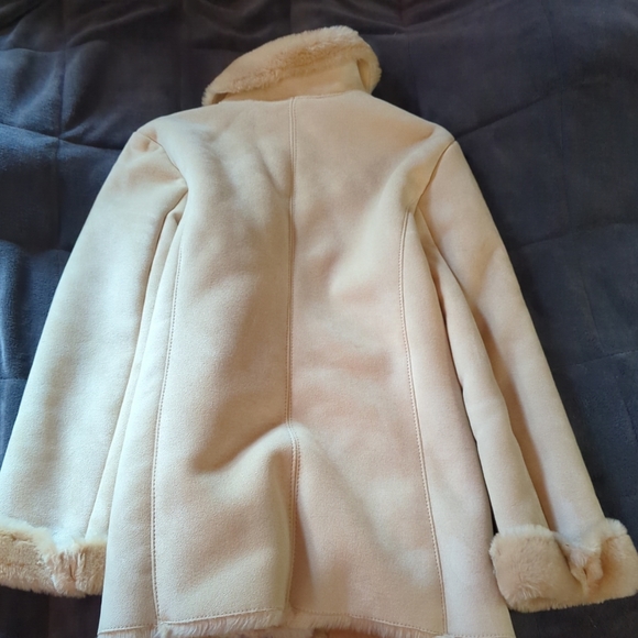 Ann Taylor Jacket Womens Small Tan Beige Suede Coat Outdoor Gorp - Picture 4 of 7